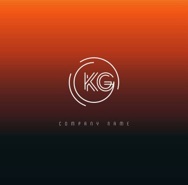 Harf logo Kg şablon iş afiş için