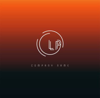 Harf logo Lp şablon iş afiş için