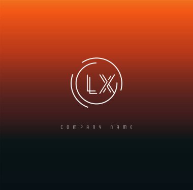 Harf logo Lx şablon iş afiş için