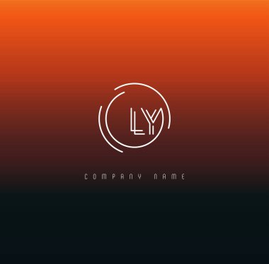 Harf logo Ly şablon iş afiş için