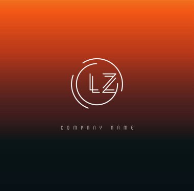 Harf logo Lz şablon iş afiş için
