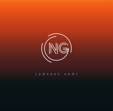 Harf logo Ng şablon iş afiş için