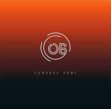 Harf logo Ob şablon iş afiş için