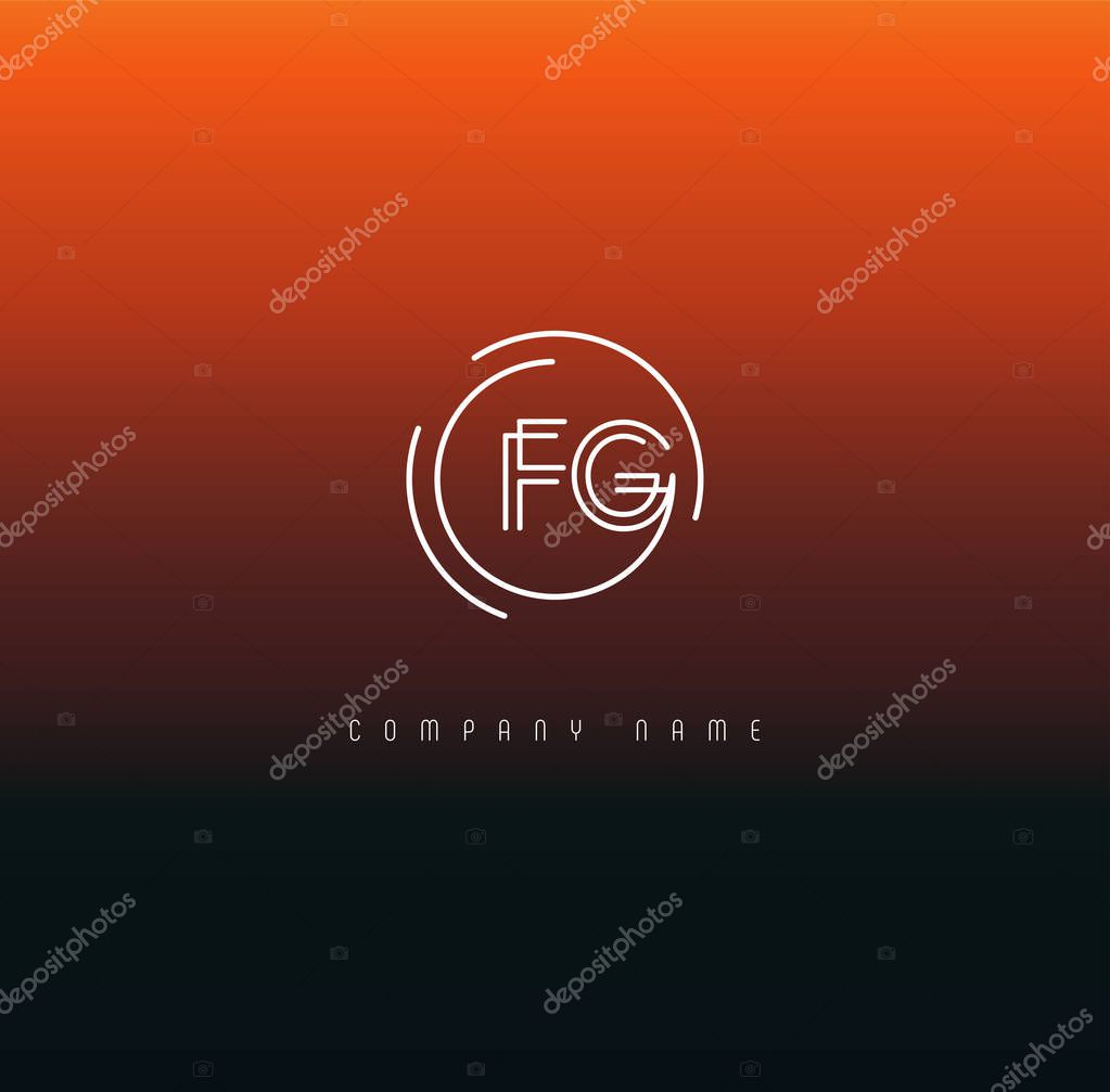 Letters logo Fg template for business banner