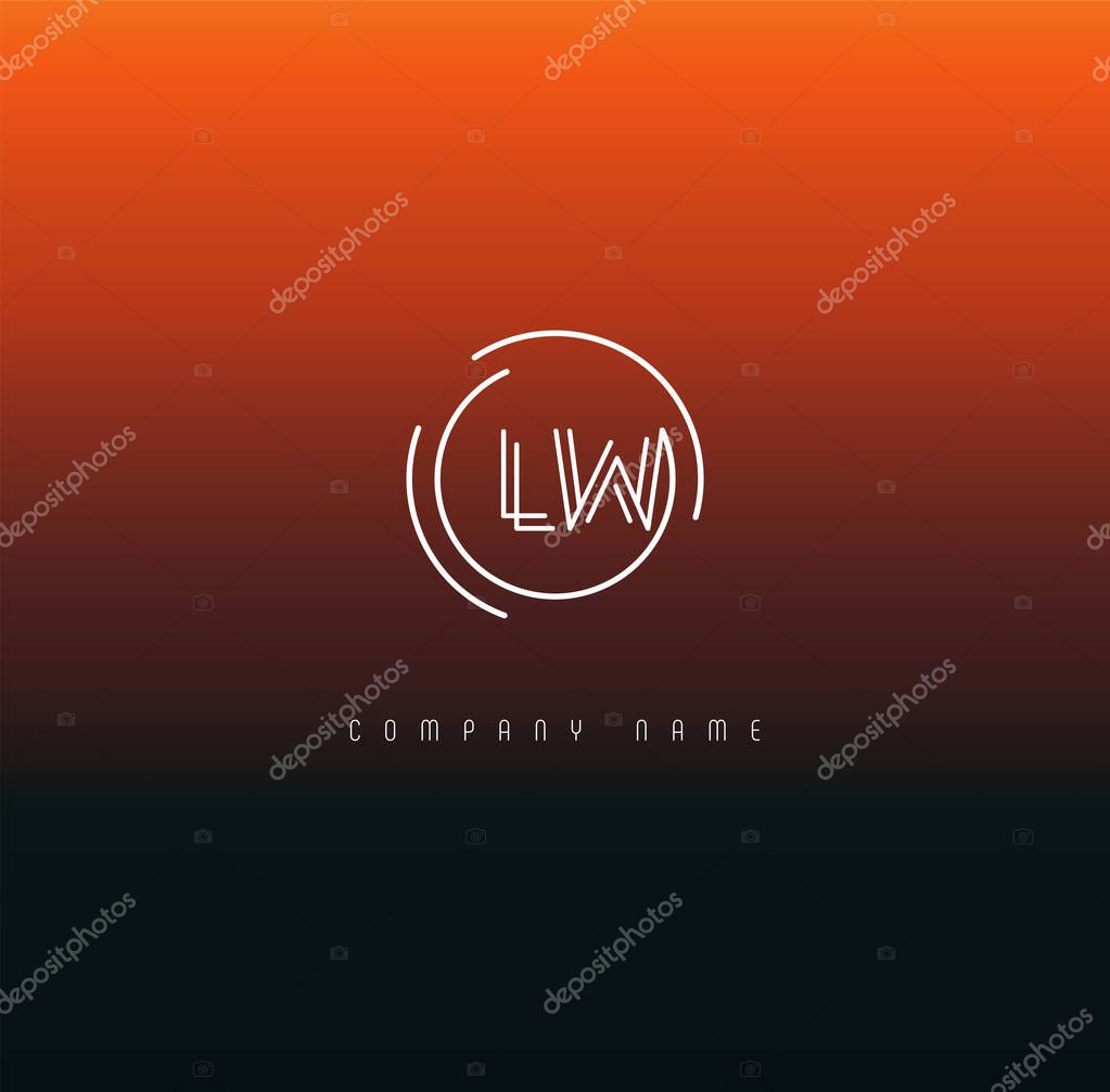Letters logo Lw template for business banner