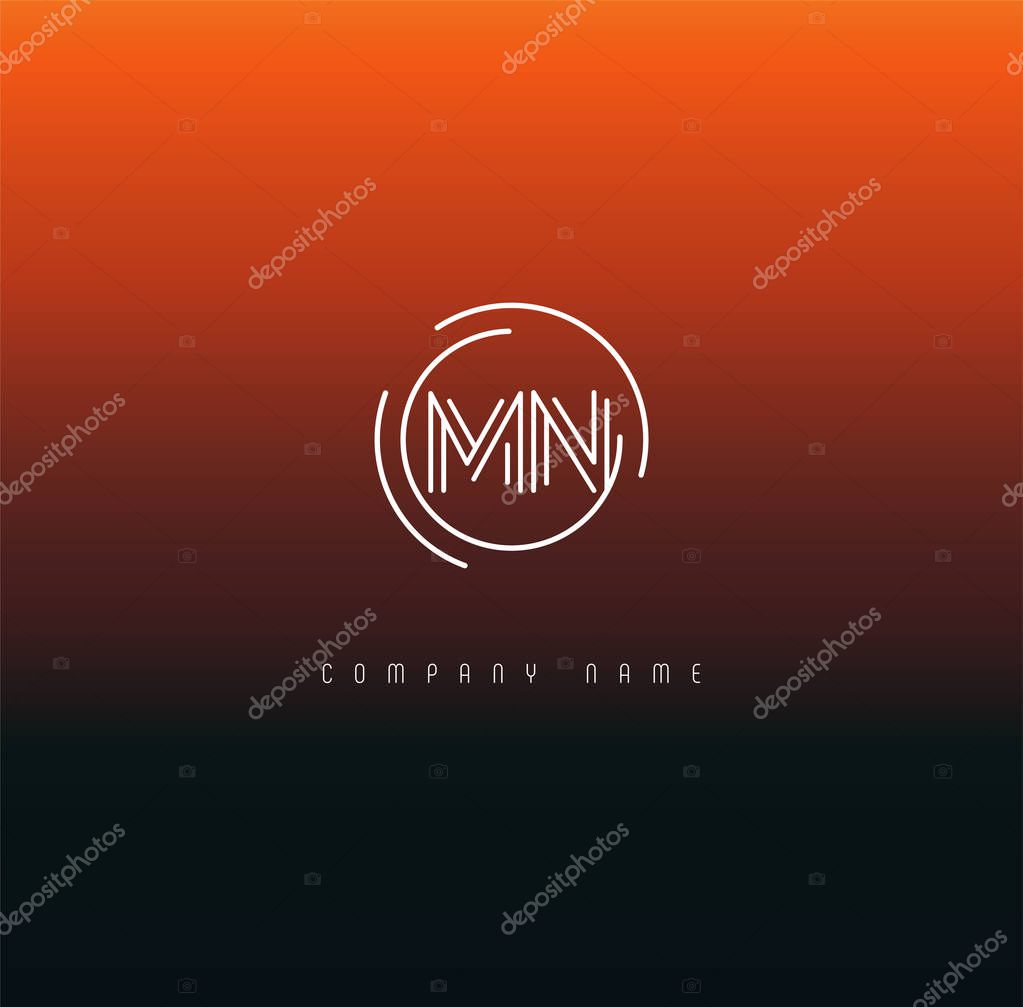 Letters logo Mn template for business banner