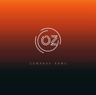 Harf logo Oz şablon iş afiş için