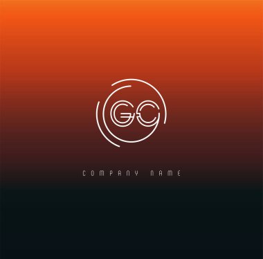Harf logo Gc şablon iş afiş için