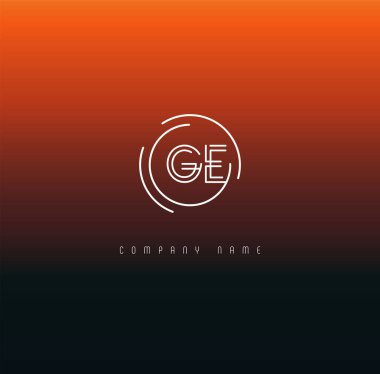 Harf logo Ge şablon iş afiş için