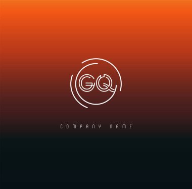 Harf logo Gq şablon iş afiş için