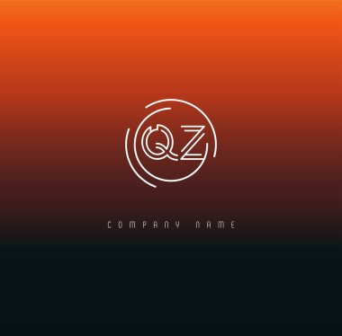 Harf logo Qz şablon iş afiş için