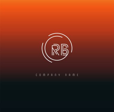 Harf logo Rb şablon iş afiş için