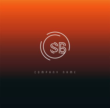 Harf logo Sb şablon iş afiş için