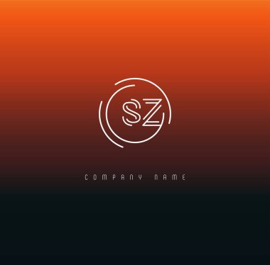 Harf logo Sz şablon iş afiş için