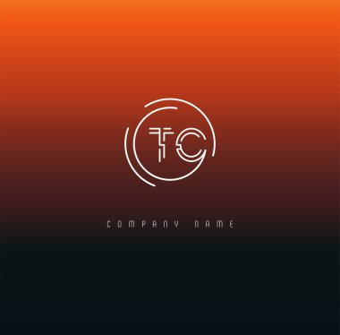 Harf logo Tc şablon iş afiş için