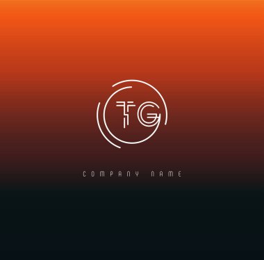 Harf logo Tg şablon iş afiş için