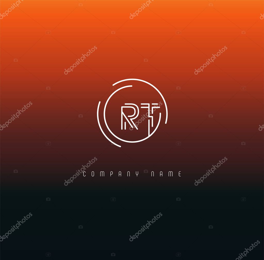 Letters logo Rt template for business banner