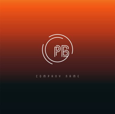 Harf logo Pb şablon iş afiş için