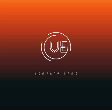 Harf logo Ue şablon iş afiş için