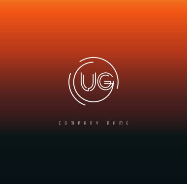 Harf logo Ug şablon iş afiş için
