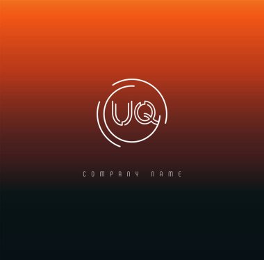 Harf logo Uq şablon iş afiş için