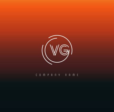 Harf logo Vg şablon iş afiş için
