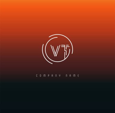 Harf logo Vt şablon iş afiş için