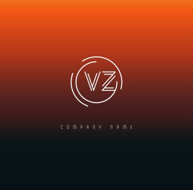 Harf logo Vz şablon iş afiş için