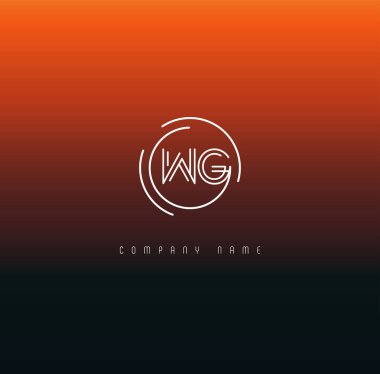 Harf logo Wg şablon iş afiş için