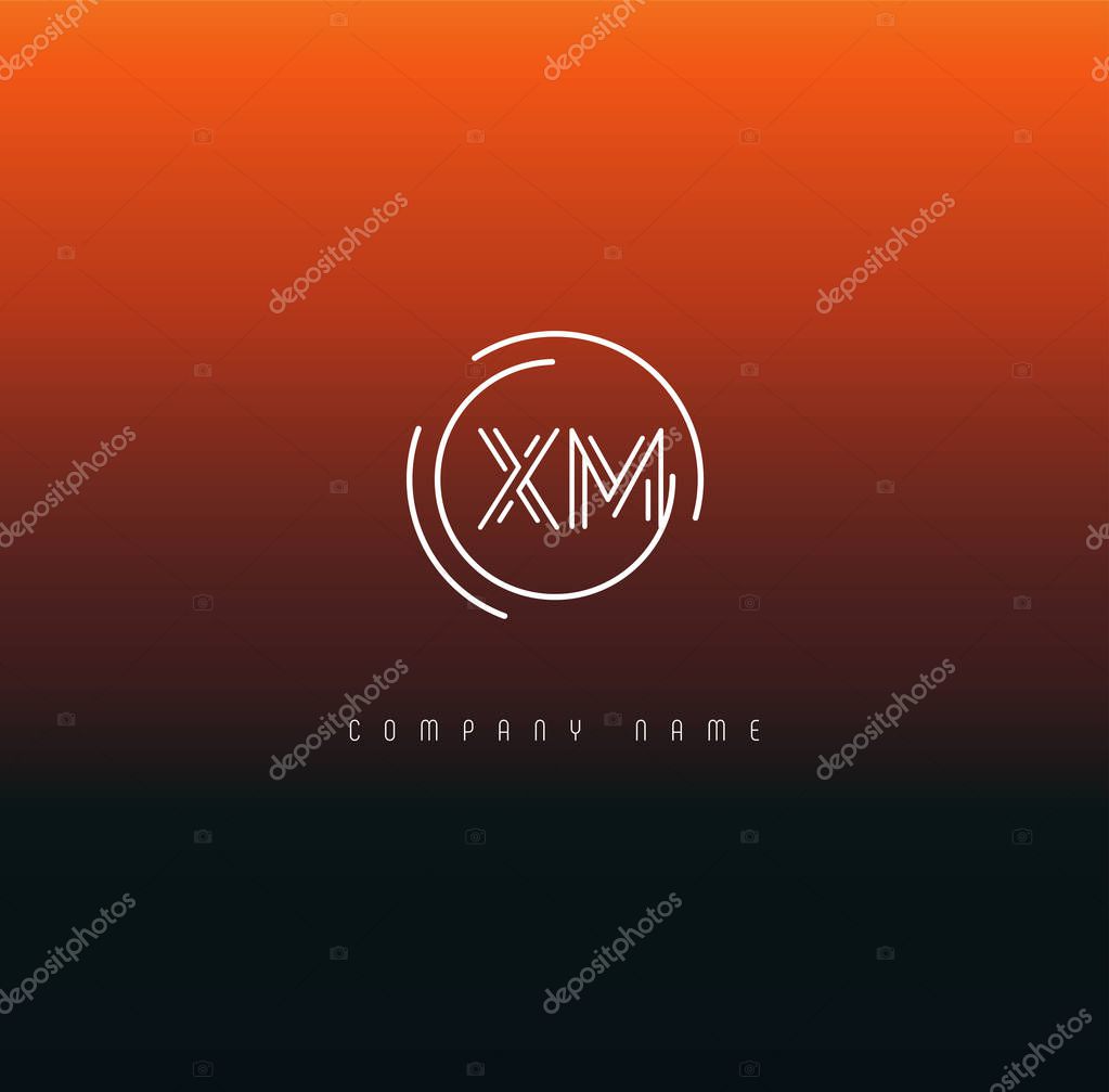 Letters logo Xm template for business banner