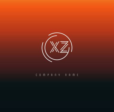 Harf logo Xz şablon iş afiş için