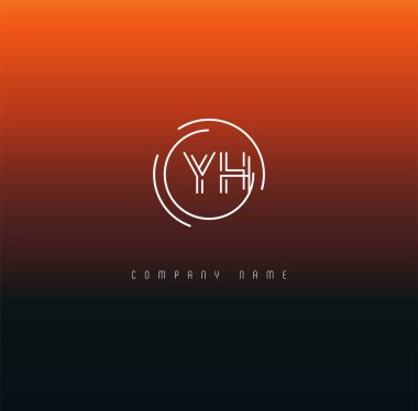 Harf logo Yh şablon iş afiş için