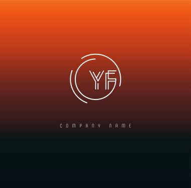 Harf logo Yf şablon iş afiş için