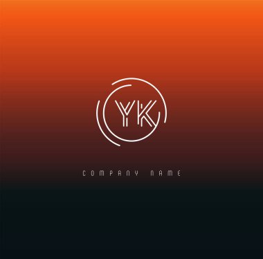 Harf logo Yk şablon iş afiş için