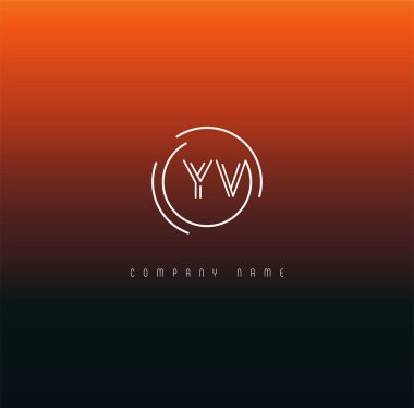 Harf logo Yv şablon iş afiş için