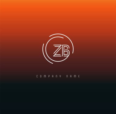 Harf logo Zb şablon iş afiş için
