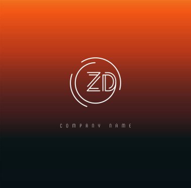 Harf logo Zd şablon iş afiş için