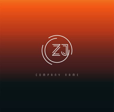 Harf logo Zj şablon iş afiş için