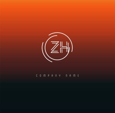 Harf logo Zh şablon iş afiş için