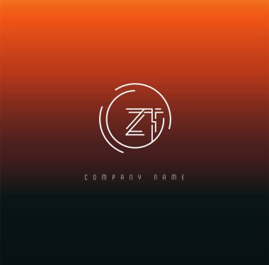 Harf logo Zt şablon iş afiş için