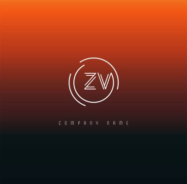 Harf logo Zv şablon iş afiş için