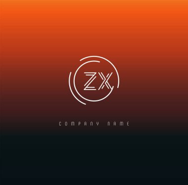 Harf logo Zx şablon iş afiş için