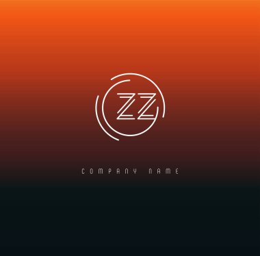 Harf logo Zz şablon iş afiş için