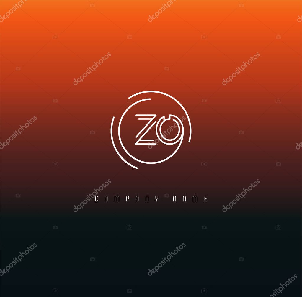 Letters logo Zo template for business banner
