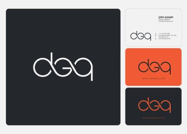 Kartvizit Şablonu için logo ortak dgq, Vektör