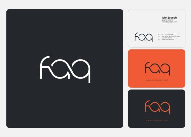 Harf logo SSS şablon iş afiş için