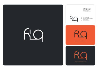 Harf logo Flq şablon iş afiş için