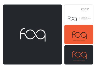 Harf logo Foq şablon iş afiş için