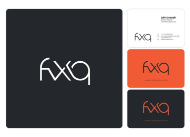 Harf logo Fxq şablon iş afiş için