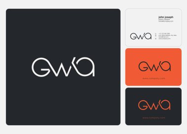 Harf logo Gwa şablon iş afiş için